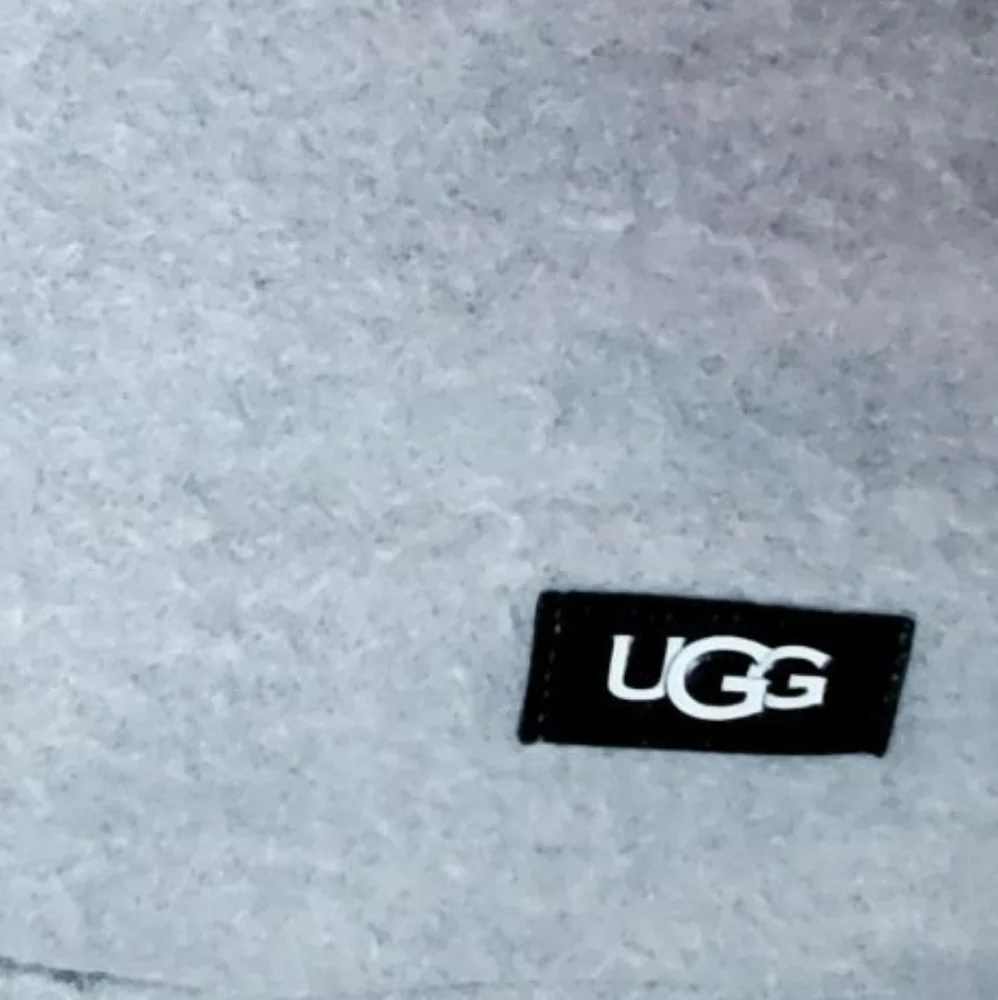 UGG Quilted/Fuzzy Light Gray 2 King Size Pillow Cases.